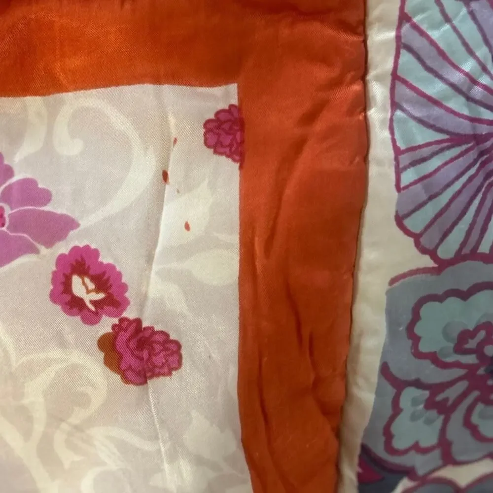 Vintage Y2K Urban Outfitters Pink Satin Floral Boho Psychedelic Elle Woods Quilt